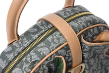 画像をギャラリービューアに読み込む, 極美品 Christian Dior クリスチャンディオール トロッター ダブルサドルバッグ ハンドバッグ PZ0701 カーキ キャンバス 中古 4b002784