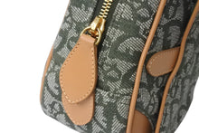 画像をギャラリービューアに読み込む, 極美品 Christian Dior クリスチャンディオール トロッター ダブルサドルバッグ ハンドバッグ PZ0701 カーキ キャンバス 中古 4b002784