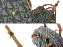 画像をギャラリービューアに読み込む, 極美品 Christian Dior クリスチャンディオール トロッター ダブルサドルバッグ ハンドバッグ PZ0701 カーキ キャンバス 中古 4b002784