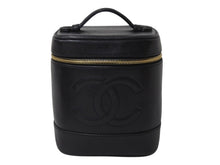 Load image into Gallery viewer, 極美品 CHANEL シャネル バニティ ハンドバッグ 4番台 ココマーク キャビアスキン ブラック ゴールド金具 中古 4b002787