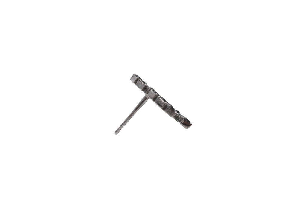 CHANEL シャネル ココマーク ピアス 重量約3.1g B18S刻印 ラインストーン メタル シルバー ブラック 両耳用 美品 中古 4b002796