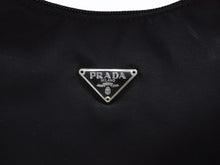画像をギャラリービューアに読み込む, 極美品 PRADA プラダ ホーボー ハンドバッグ ワンショルダーバッグ 三角ロゴプレート MV519 ブラック ナイロン 中古 4b007728