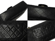 画像をギャラリービューアに読み込む, 極美品 CHANEL シャネル マトラッセ25 Wフラップ Wチェーンショルダーバッグ 4番台 ラムスキン ココマーク ブラック ゴールド金具 中古 4b002802