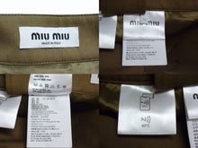 Load image into Gallery viewer, MIUMIU ミュウミュウ ウールミニスカート MG2124 サイズ36 ギャバジン バックロゴパッチ ブラウン 24SS 美品 中古 4b002803