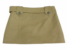 Load image into Gallery viewer, MIUMIU ミュウミュウ ウールミニスカート MG2124 サイズ36 ギャバジン バックロゴパッチ ブラウン 24SS 美品 中古 4b002803