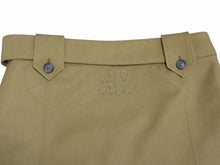 Load image into Gallery viewer, MIUMIU ミュウミュウ ウールミニスカート MG2124 サイズ36 ギャバジン バックロゴパッチ ブラウン 24SS 美品 中古 4b002803