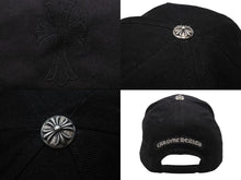 画像をギャラリービューアに読み込む, CHROME HEARTS クロムハーツ キャップ ブラック 016-093873 コットン ポリウレタン シルバー one size 美品 中古 4b002804