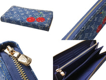 画像をギャラリービューアに読み込む, 新品未使用 LOUIS VUITTON ルイヴィトン モノグラム デニム ジッピー ウォレット チェリー 新作 M23161 村上隆 ブルー 中古 4b002810