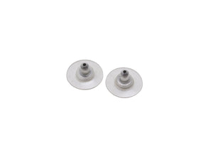 Very Good Condition CHANEL Coco Mark Earrings Weight Approximately 2.4g A12A Engraved Rhinestone Metal Silver Clear Binaural Used 4b002826