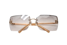 Load image into Gallery viewer, 極美品 CHANEL シャネル リムレス サングラス 4092-B c102/8Z サイズ62□15 120 ココマーク ラインストーン メタル ブラウン 中古 4b002815