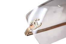 Load image into Gallery viewer, 極美品 CHANEL シャネル リムレス サングラス 4092-B c102/8Z サイズ62□15 120 ココマーク ラインストーン メタル ブラウン 中古 4b002815