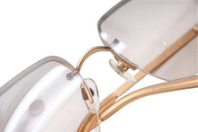 Load image into Gallery viewer, 極美品 CHANEL シャネル リムレス サングラス 4092-B c102/8Z サイズ62□15 120 ココマーク ラインストーン メタル ブラウン 中古 4b002815