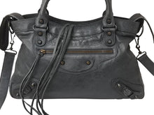 画像をギャラリービューアに読み込む, BALENCIAGA バレンシアガ ザ タウン エディターズバッグ 2WAY ショルダー ハンドバッグ グレー レザー 240579 美品 中古 4b002834