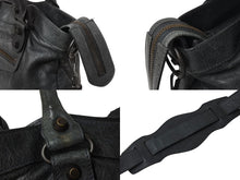 画像をギャラリービューアに読み込む, BALENCIAGA バレンシアガ ザ タウン エディターズバッグ 2WAY ショルダー ハンドバッグ グレー レザー 240579 美品 中古 4b002834