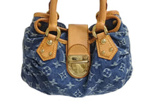 Load image into Gallery viewer, LOUIS VUITTON ルイヴィトン プリーティ ハンドバッグ M95020 モノグラム デニム レザー ゴールド金具 美品 中古 4b002841