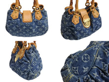 Load image into Gallery viewer, LOUIS VUITTON ルイヴィトン プリーティ ハンドバッグ M95020 モノグラム デニム レザー ゴールド金具 美品 中古 4b002841