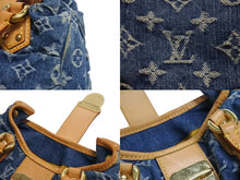Load image into Gallery viewer, LOUIS VUITTON ルイヴィトン プリーティ ハンドバッグ M95020 モノグラム デニム レザー ゴールド金具 美品 中古 4b002841