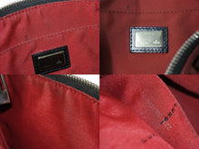 画像をギャラリービューアに読み込む, 極美品 FENDI フェンディ ズッキーノ ワンショルダーバッグ ズッカ柄 8BR156 キャンバス レザー レッド ブラック シルバー金具 中古 4b002843