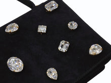 画像をギャラリービューアに読み込む, BALENCIAGA バレンシアガ ビジュー ラインストーン ミニハンドバッグ スウェード ビジュー ブラック ゴールド金具 美品 中古 4b002844