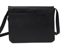 Load image into Gallery viewer, YVES SAINT LAURENT イヴサンローラン ショルダーバッグ YSL カサンドラロゴ レザー ブラック ゴールド金具 美品 中古 4b002852