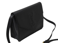 Load image into Gallery viewer, YVES SAINT LAURENT イヴサンローラン ショルダーバッグ YSL カサンドラロゴ レザー ブラック ゴールド金具 美品 中古 4b002852