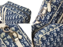 画像をギャラリービューアに読み込む, Christian Dior クリスチャンディオール トロッター ショルダーバッグ ナンバー2 ネイビー シルバー金具 美品 中古 4b002854