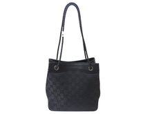 画像をギャラリービューアに読み込む, 極美品 GUCCI グッチ ショルダーバッグ ハンドバッグ 109143 GGキャンバス ブラック シルバー金具 中古 4b002857