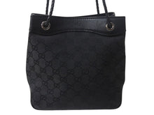 画像をギャラリービューアに読み込む, 極美品 GUCCI グッチ ショルダーバッグ ハンドバッグ 109143 GGキャンバス ブラック シルバー金具 中古 4b002857