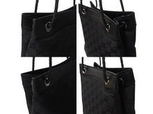 画像をギャラリービューアに読み込む, 極美品 GUCCI グッチ ショルダーバッグ ハンドバッグ 109143 GGキャンバス ブラック シルバー金具 中古 4b002857