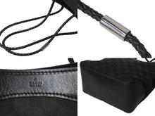 画像をギャラリービューアに読み込む, 極美品 GUCCI グッチ ショルダーバッグ ハンドバッグ 109143 GGキャンバス ブラック シルバー金具 中古 4b002857