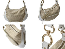 画像をギャラリービューアに読み込む, FENDI フェンディ ワンショルダーバッグ ズッキーノ イタリア製 8BR466 キャンバス レザー ベージュ 美品 中古 4b002859