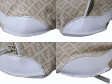 画像をギャラリービューアに読み込む, FENDI フェンディ ワンショルダーバッグ ズッキーノ イタリア製 8BR466 キャンバス レザー ベージュ 美品 中古 4b002859