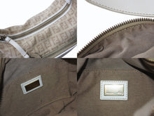 画像をギャラリービューアに読み込む, FENDI フェンディ ワンショルダーバッグ ズッキーノ イタリア製 8BR466 キャンバス レザー ベージュ 美品 中古 4b002859