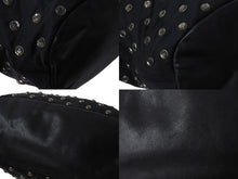 画像をギャラリービューアに読み込む, Givenchy ジバンシー ショルダーバッグ ハンドバッグ スワロフスキー ナイチンゲール 2WAY レザー ナイロン ブラック シルバー金具 美品 中古 4b002863