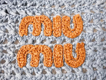 Load image into Gallery viewer, 極美品 MIUMIU ミュウミュウ ラフィア クロシェファブリック 2WAY ハンドバッグ ブルー レーヨン レザー ショルダー 5BA283 ゴールド金具 中古 4b002865