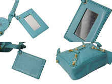 画像をギャラリービューアに読み込む, BALENCIAGA バレンシアガ ショルダーバッグ ザシティ ミニ 319722-4605 ブルー ミント レザー 美品 中古 4b002866