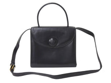画像をギャラリービューアに読み込む, Givenchy ジバンシー ミニハンドバッグ フォーマルバッグ 4Gロゴ 付け替えロゴ付き カーフ レザー ブラック ゴールド金具 美品 中古 4b002869