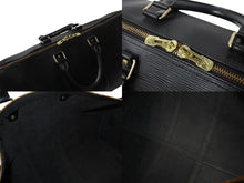 画像をギャラリービューアに読み込む, LOUIS VUITTON ルイヴィトン キーポル45 ボストンバッグ M42972 エピレザー ブラック ゴールド金具 美品 中古 4b002871