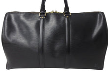 画像をギャラリービューアに読み込む, LOUIS VUITTON ルイヴィトン キーポル45 ボストンバッグ M42972 エピレザー ブラック ゴールド金具 美品 中古 4b002871