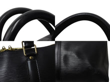 画像をギャラリービューアに読み込む, LOUIS VUITTON ルイヴィトン キーポル45 ボストンバッグ M42972 エピレザー ブラック ゴールド金具 美品 中古 4b002871