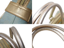 画像をギャラリービューアに読み込む, GUCCI グッチ ハンドバッグ ブルー GGスプリームキャンバス GG柄 レザー 000-0852 ゴールド金具 美品 中古 4b002878