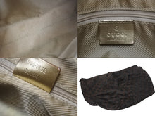 画像をギャラリービューアに読み込む, GUCCI グッチ ハンドバッグ ブルー GGスプリームキャンバス GG柄 レザー 000-0852 ゴールド金具 美品 中古 4b002878