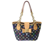 画像をギャラリービューアに読み込む, 極美品 LOUIS VUITTON ルイヴィトン 村上隆 モノグラムマルチカラー アニーMM ショルダーバッグ M40308 ノワール ゴールド金具 中古 4c075623