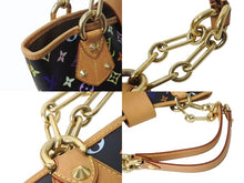 画像をギャラリービューアに読み込む, 極美品 LOUIS VUITTON ルイヴィトン 村上隆 モノグラムマルチカラー アニーMM ショルダーバッグ M40308 ノワール ゴールド金具 中古 4c075623