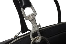 Load image into Gallery viewer, Christian Dior クリスチャンディオール ハンドバッグ 01-MA-0093 トロッター柄 レザー ラインストーン ブラック ガリアーノ期 美品 中古 4b002888