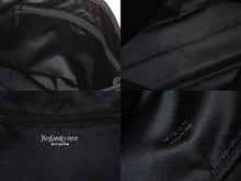 Load image into Gallery viewer, YVES SAINT LAURENT イヴサンローラン カハラ トートバッグ キャンバス レザー ブラック シルバー金具 美品 中古 4b002889