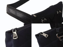 Load image into Gallery viewer, YVES SAINT LAURENT イヴサンローラン カハラ トートバッグ キャンバス レザー ブラック シルバー金具 美品 中古 4b002889