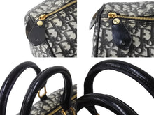 画像をギャラリービューアに読み込む, Christian Dior クリスチャンディオール ハンドバッグ BO C 0071 トロッター柄 スピーディ35型 ブラック ガリアーノ期 美品 中古 4b002890