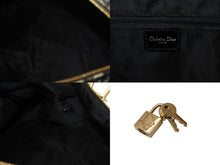 画像をギャラリービューアに読み込む, Christian Dior クリスチャンディオール ハンドバッグ BO C 0071 トロッター柄 スピーディ35型 ブラック ガリアーノ期 美品 中古 4b002890