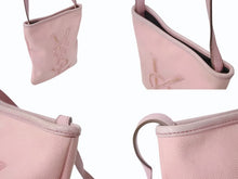 Load image into Gallery viewer, YVES SAINT LAURENT rive gauche イヴサンローラン ショルダーバッグ YSLロゴ キャンバス 斜め掛け ピンク 良品 中古 4b002894